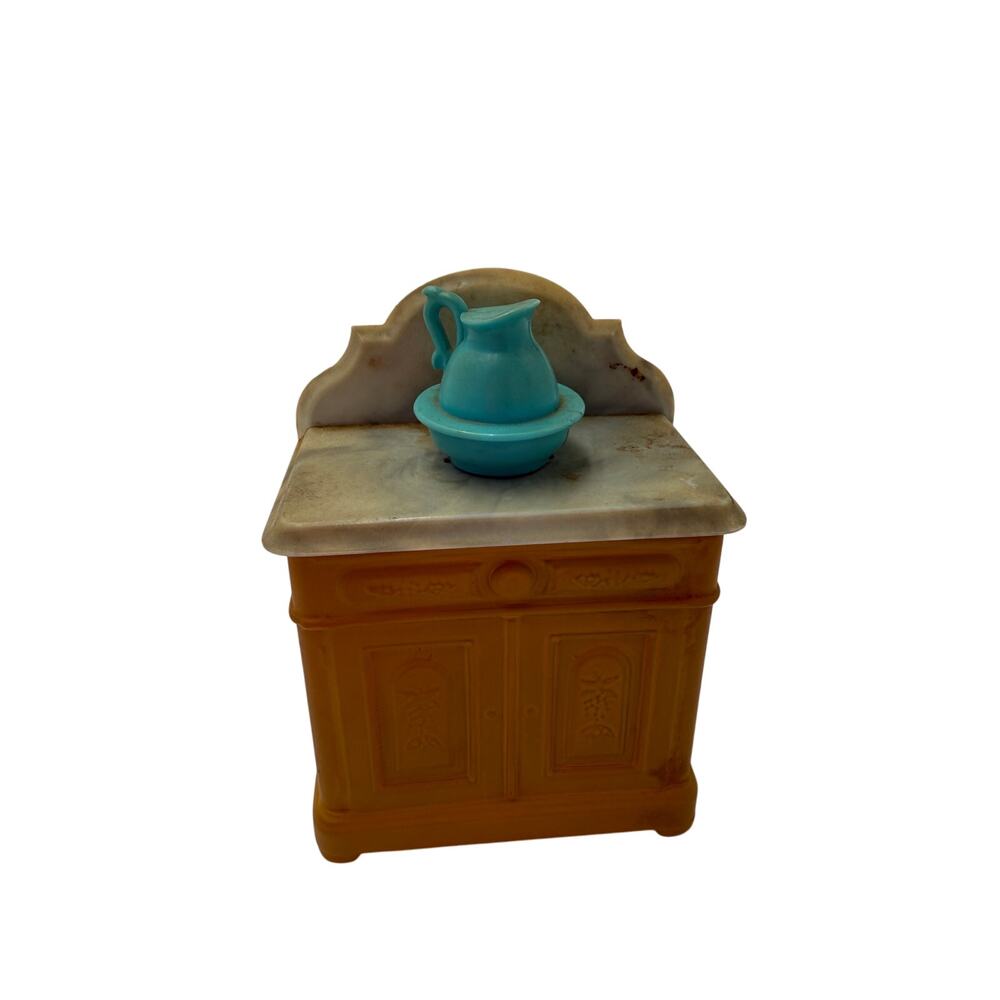 Vintage Avon Victorian Washstand | Blue Basin & Pitcher | Collectible Bottle
